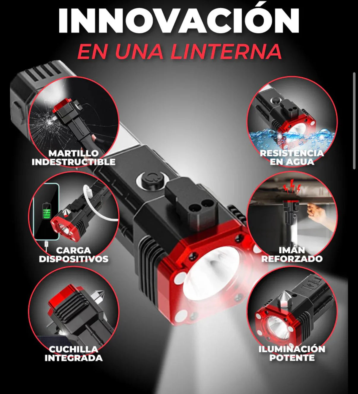 Linterna Multifuncional 4 en 1 GlowPro™