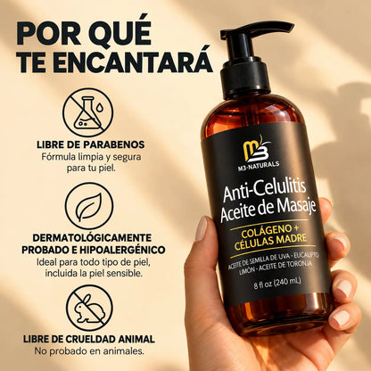 SculptGlow™ - Aceite de Masaje Corporal Reafirmante con Colágeno