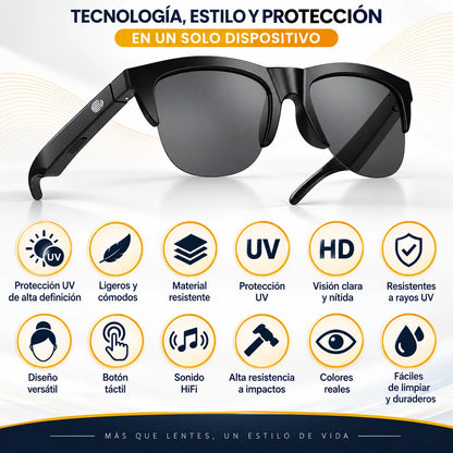 AudioRay™ - Lentes Inteligentes Bluetooth con Audio y Llamadas
