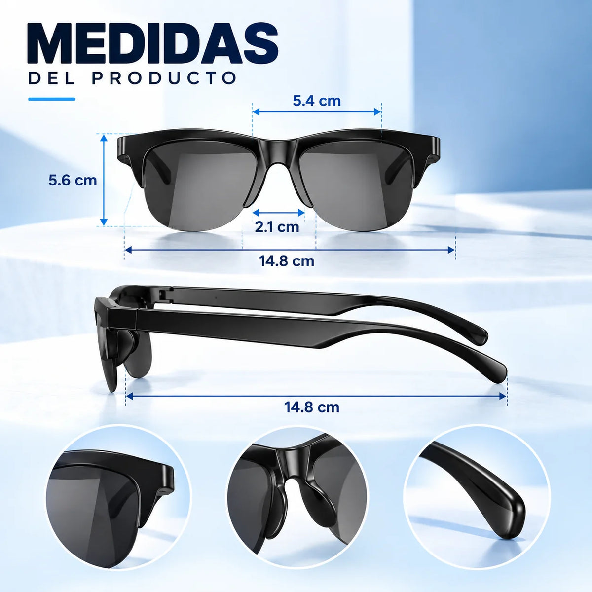 AudioRay™ - Lentes Inteligentes Bluetooth con Audio y Llamadas