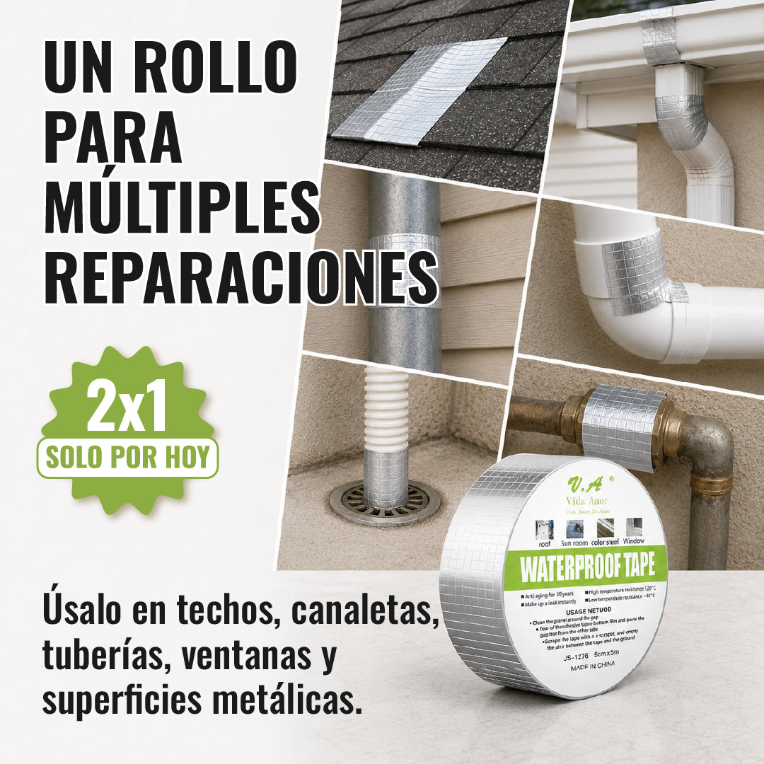 Cinta Tapa Gotera de Butilo 5cm x 5mts