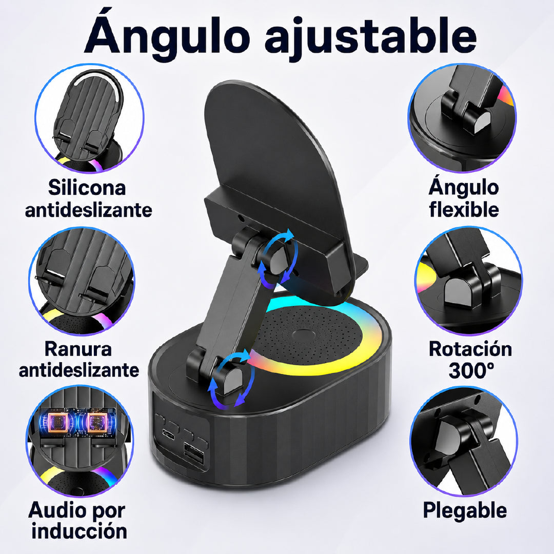 M - Soporte Induction Parlante con Luz