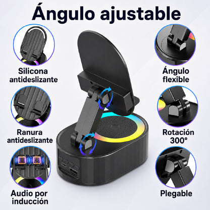 M - Soporte Induction Parlante con Luz