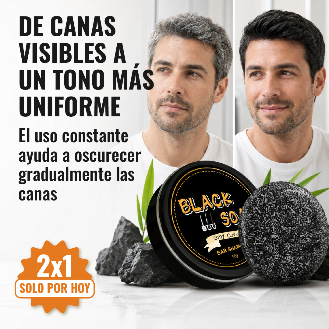 Black Soap barra de shampoo negro anti canas