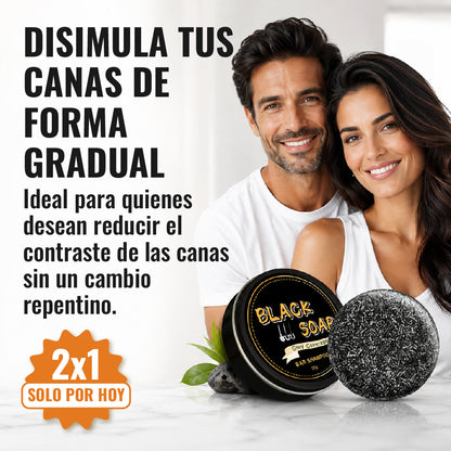 Black Soap barra de shampoo negro anti canas