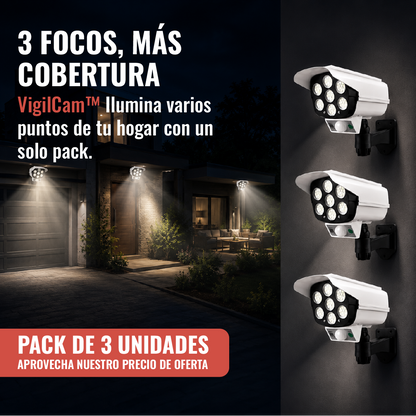VigilCam™ - Foco Solar Tipo Cámara con Sensor de Movimiento
