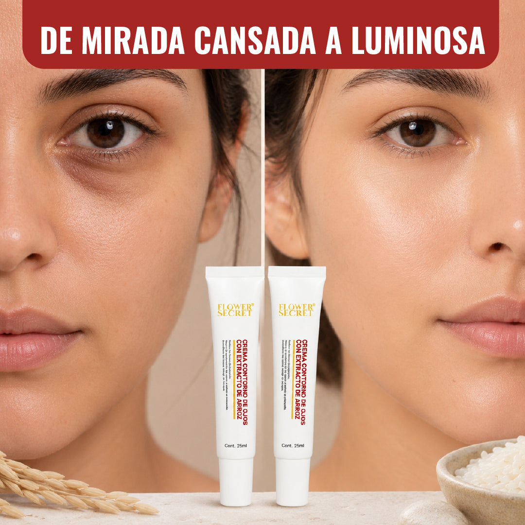 Crema Contorno de Ojos con Extracto de Arroz - Flower Secret™