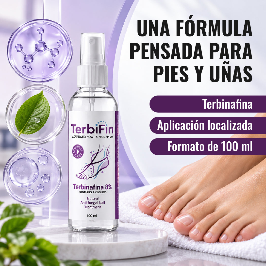 Terbifin™ - Spray Antihongos para Pies y Uñas