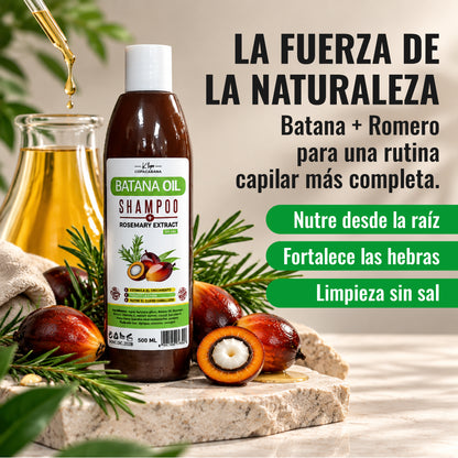 BatanaOil™ - Champú Anticaída con Aceite de Batana y Romero