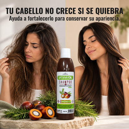 BatanaOil™ - Champú Anticaída con Aceite de Batana y Romero