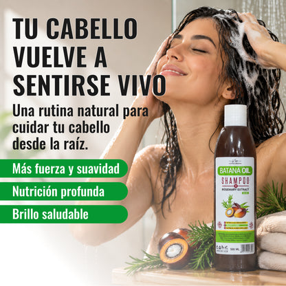 BatanaOil™ - Champú Anticaída con Aceite de Batana y Romero