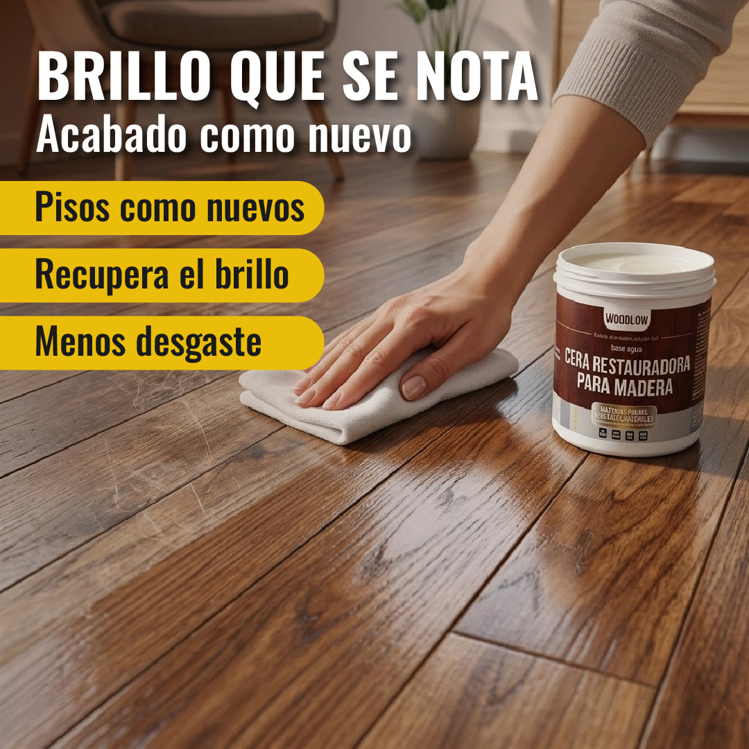 WoodGlow™ Sellador Cera para Maderas 500g