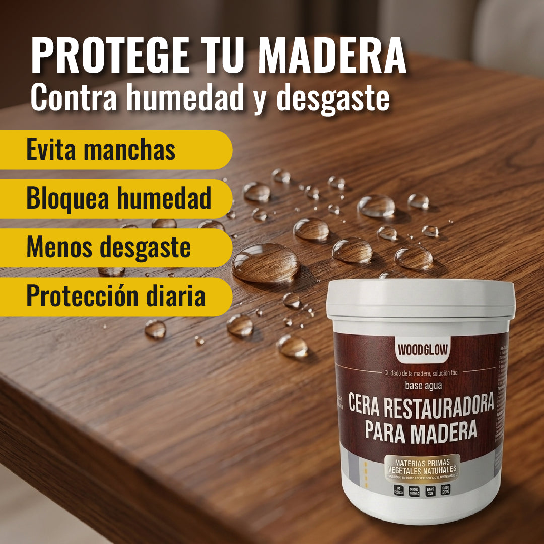 WoodGlow™ Sellador Cera para Maderas 500g