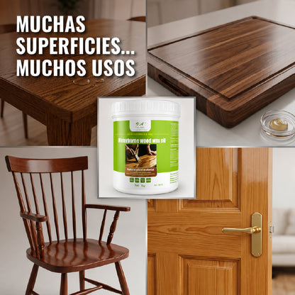 WoodGlow™ Sellador Cera para Maderas 1 Kilo